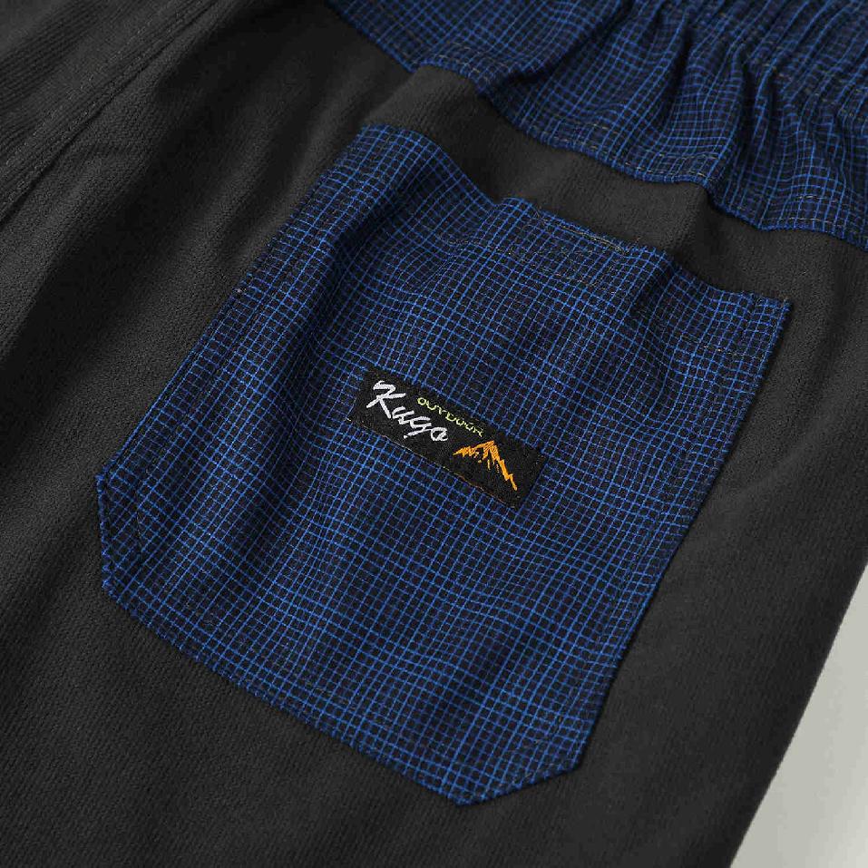 Dětské outdoorové kalhoty Kugo G9656 modré / signální zip